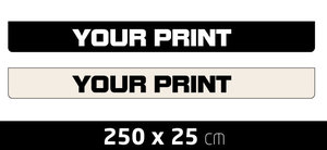 SPATLAP GROOT - KORT - EIGEN BEDRUKKING  - 250 X 25CM